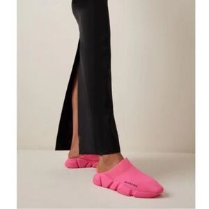 Balenciaga Speed Knit Mule Slip On Sneaker Hot Pink 40